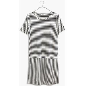 NEW! Madewell Dockside Shift Dress in Navy/White